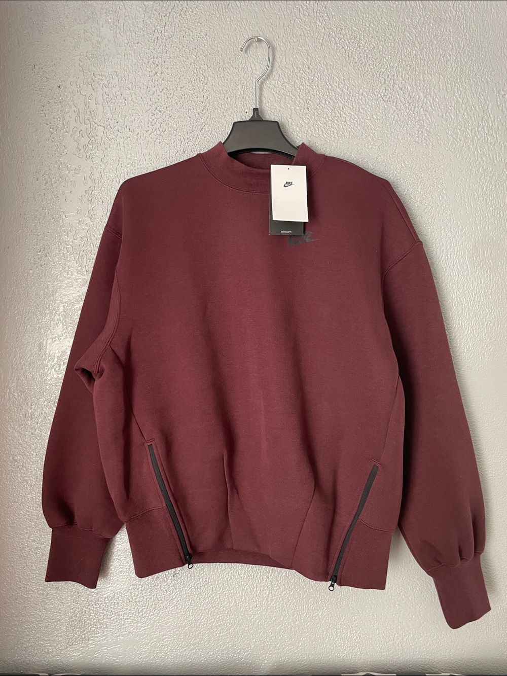 Nike Maroon oversized Crewneck Sweatshirt